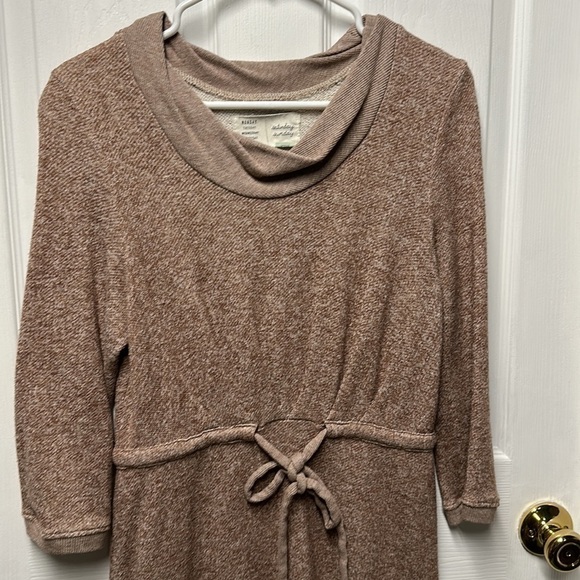 Anthropologie Saturday Sunday crows neck waist tie sweater dress size M - Picture 4 of 8